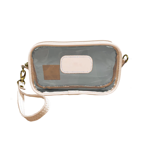 Clear Wristlet - Natural Leather