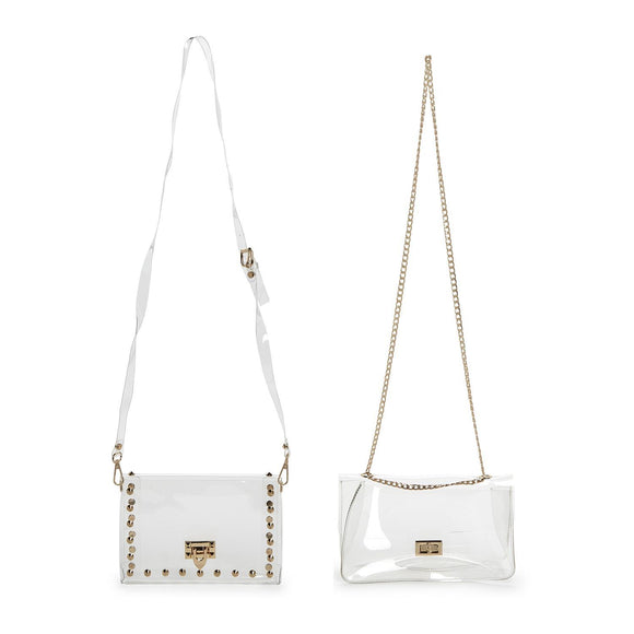 Clear Bags with Gold Hardware