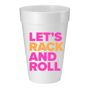 "LET'S RACK AND ROLL"MAHJONG FOAM CUPS