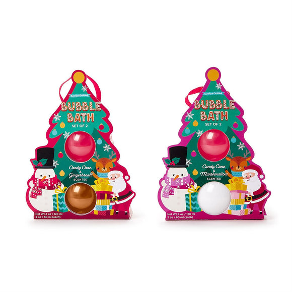 Holiday Bubbles Set of 2 Bubble Bath Bottles in Gift Box