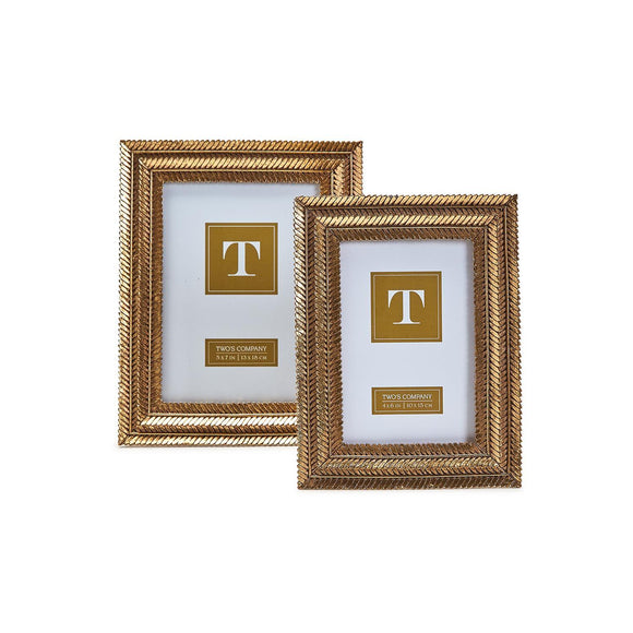 Gold Fern Photo Frame