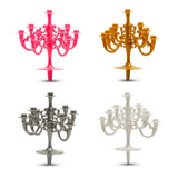 Candelabra Cake Topper with 9 Multi-Color Candle