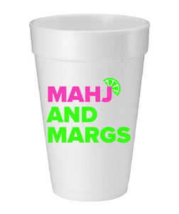 “MAHJ AND MARGS" FOAM CUPS