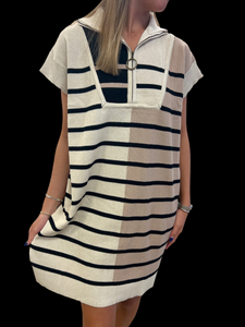 Stripe Color Block Knit Dress