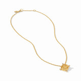 Bee Cameo Solitaire Necklace - Gold - Cubic Zirconia