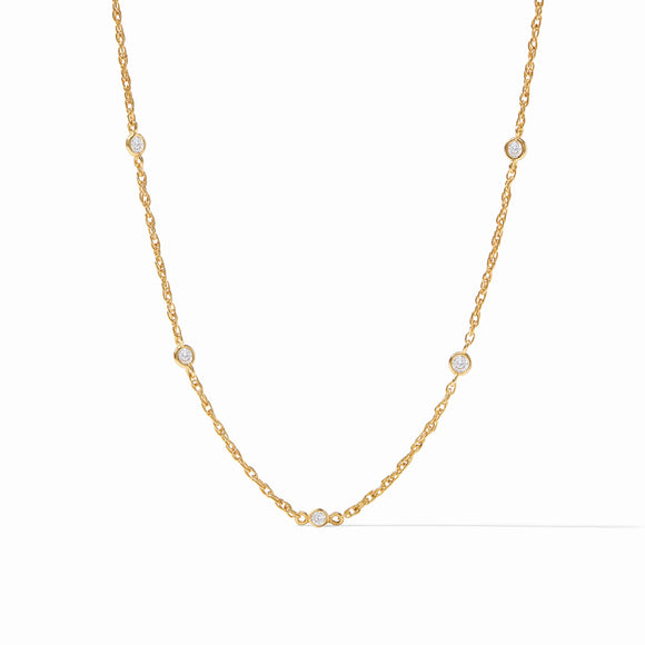 Celeste Delicate Station Necklace Cubic Zirconia