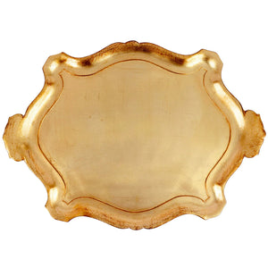 Florentine Wooden Accessories Gold Extra-Large Oblong Tray