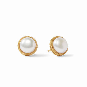 Fleur-de-Lis Pearl Stud