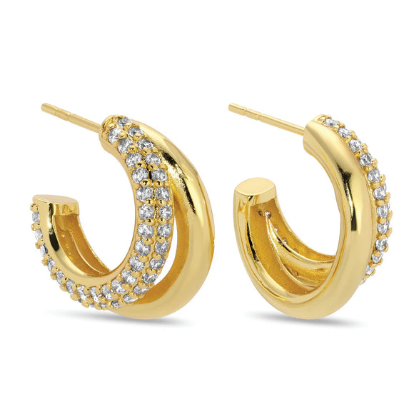 Double It Up, Pave Accent Hoops