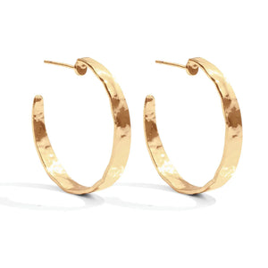 Wide Gilded Hoops