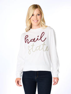 Hail State Glitter Script Long Sleeve