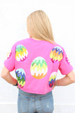 Hot Pink Groovy Easter Egg Top