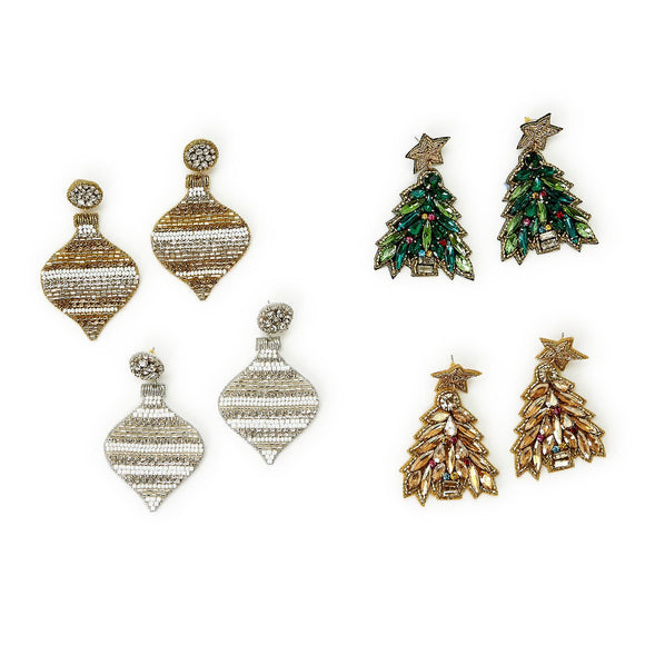 Very Merry Holiday Themed Statement Earrings