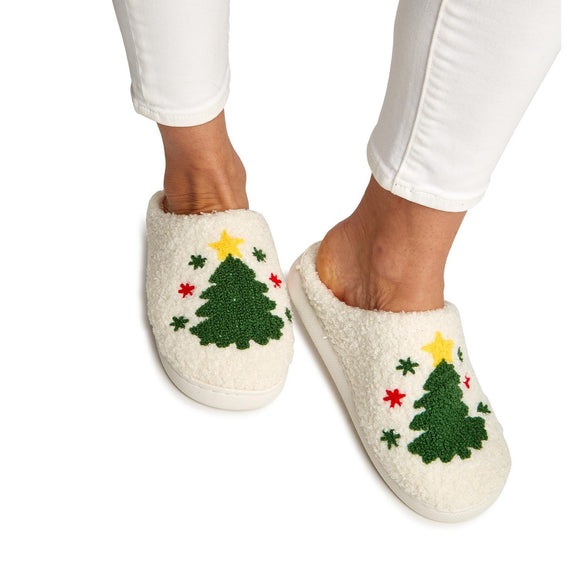 Oh Christmas Tree Icon Plush Slipper