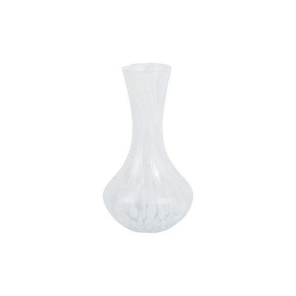 Nuvola White Small Fluted Vase