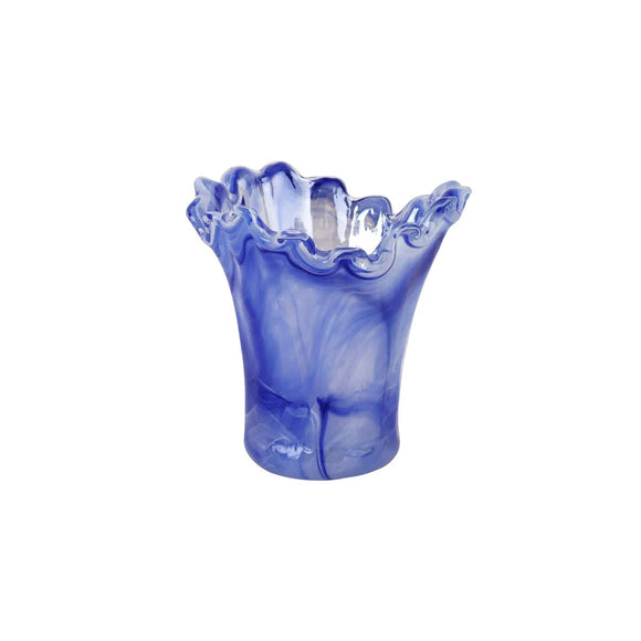 Onda Glass Cobalt Short Vase