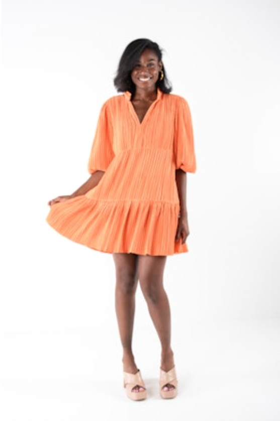 Frankie Dress- Coral