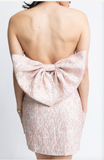 Jacquard Bustier Bow Back Dress