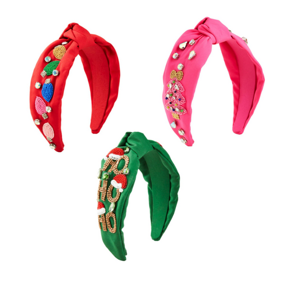 HOLIDAY BEADED HEADBANDS