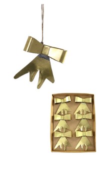 Bow Trims Small Brass Ornament