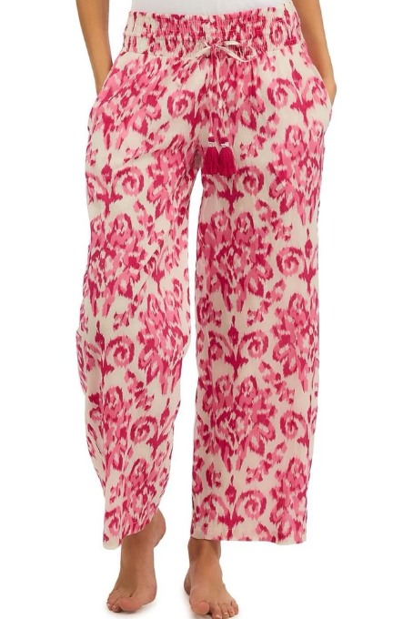 Pink Cotton Lounge Pant Ikat