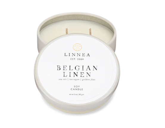 Belgian Linen Petite 2-wick Candle