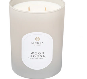 Wood House Large 2-wick Candle