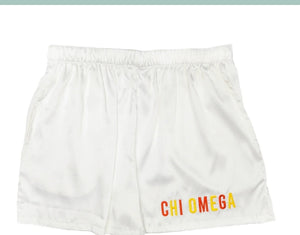 Chi Omega Satin pj Short