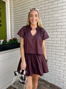 Melaine Skirt- Cabernet