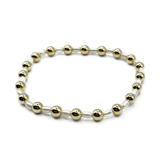 5mm Montauk 14k Gold and Pearl Waterproof Bracelet