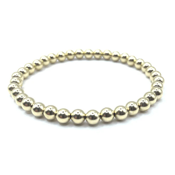 5mm Waterproof 14k Gold Filled Karma Bracelet 6.5