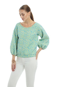 Blue Leopard Go Lightly Top