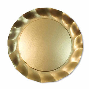 Wavy Satin Gold Plate