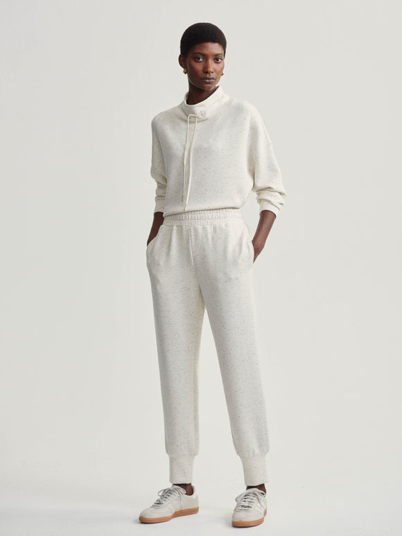 Slim Cuff Pant Ivory Marl Fleck