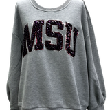 MSU Jeweled Letter Sweatshirt