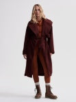 Red Chocolate Vermont Sherpe Wrap Coat