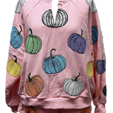 Light Pink Multi Pumpkin Sweatshirt