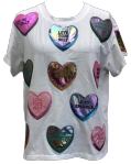 White Positive Candy Hearts Tee