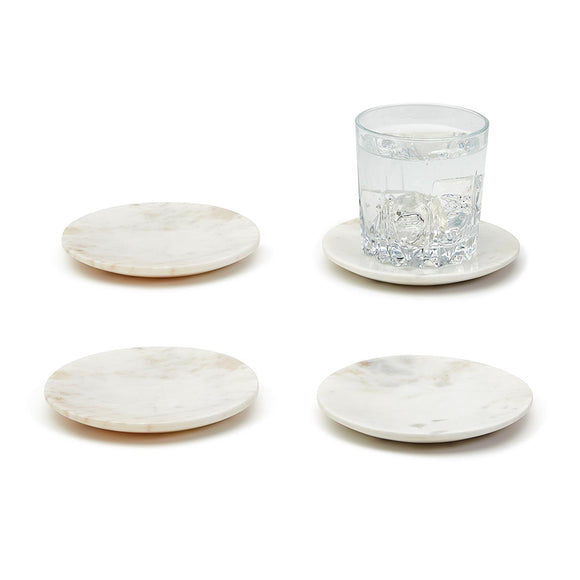 Wht Marble Coasters