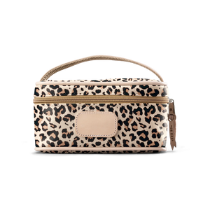 Mini Makeup Case- Leopard Coated Canvas