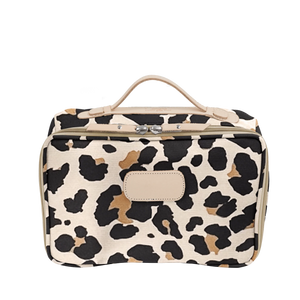 Large Travel Kit Leopard Coated Canvas