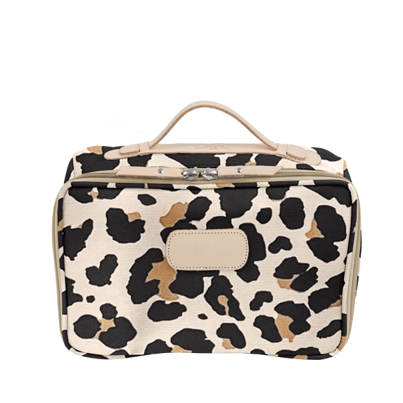 Large Travel Kit Leopard Coated Canvas