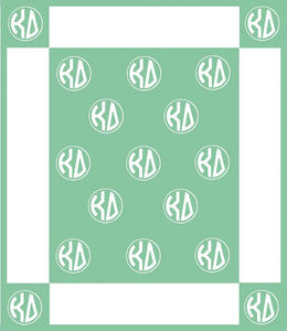 Kappa Delta Woven Monogram Circle Blanket (50" x 60")