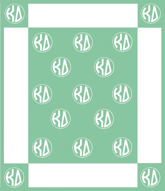Kappa Delta Woven Monogram Circle Blanket (50
