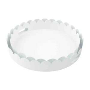 SCALLOPED METAL TRAY SET